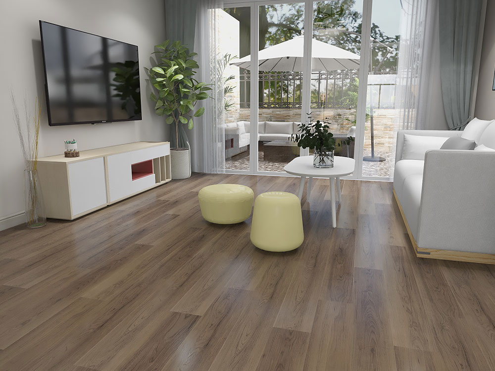 Lantai LVT belakang kering