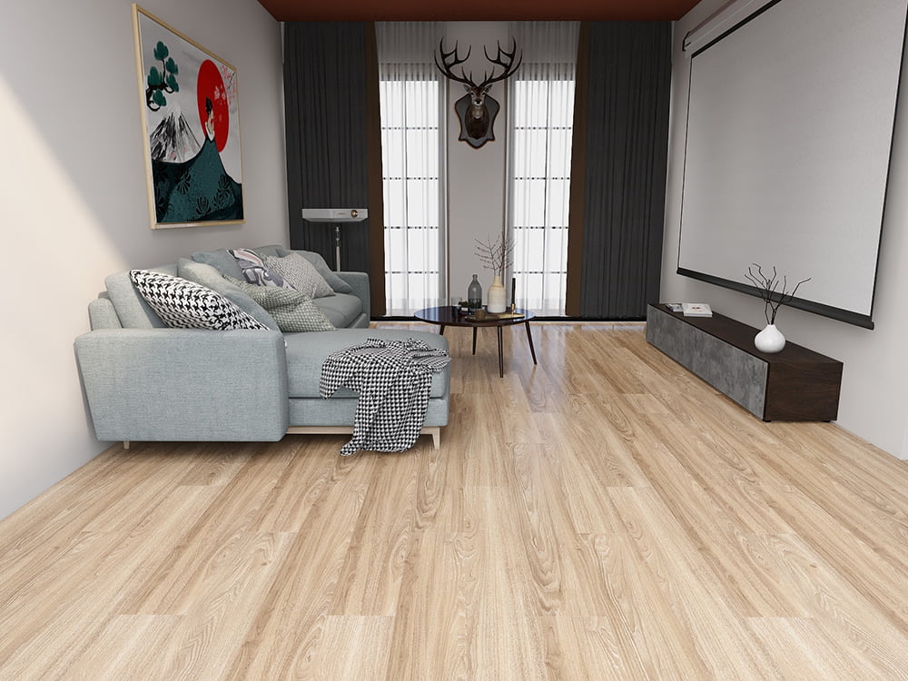 Lantai LVT belakang kering