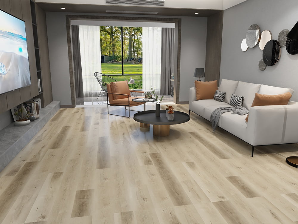Lantai LVT belakang kering