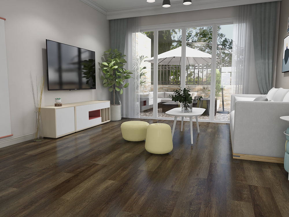 Lantai LVT belakang kering